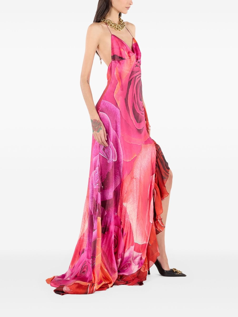 floral-print maxi dress - 3