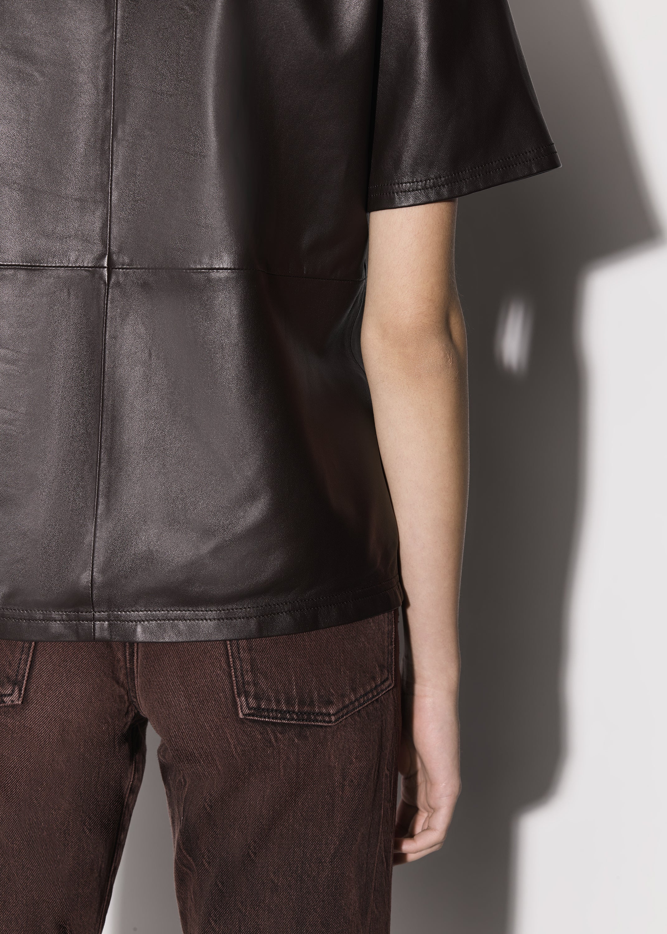 LEATHER STRONG SHOULDER TEE - 9