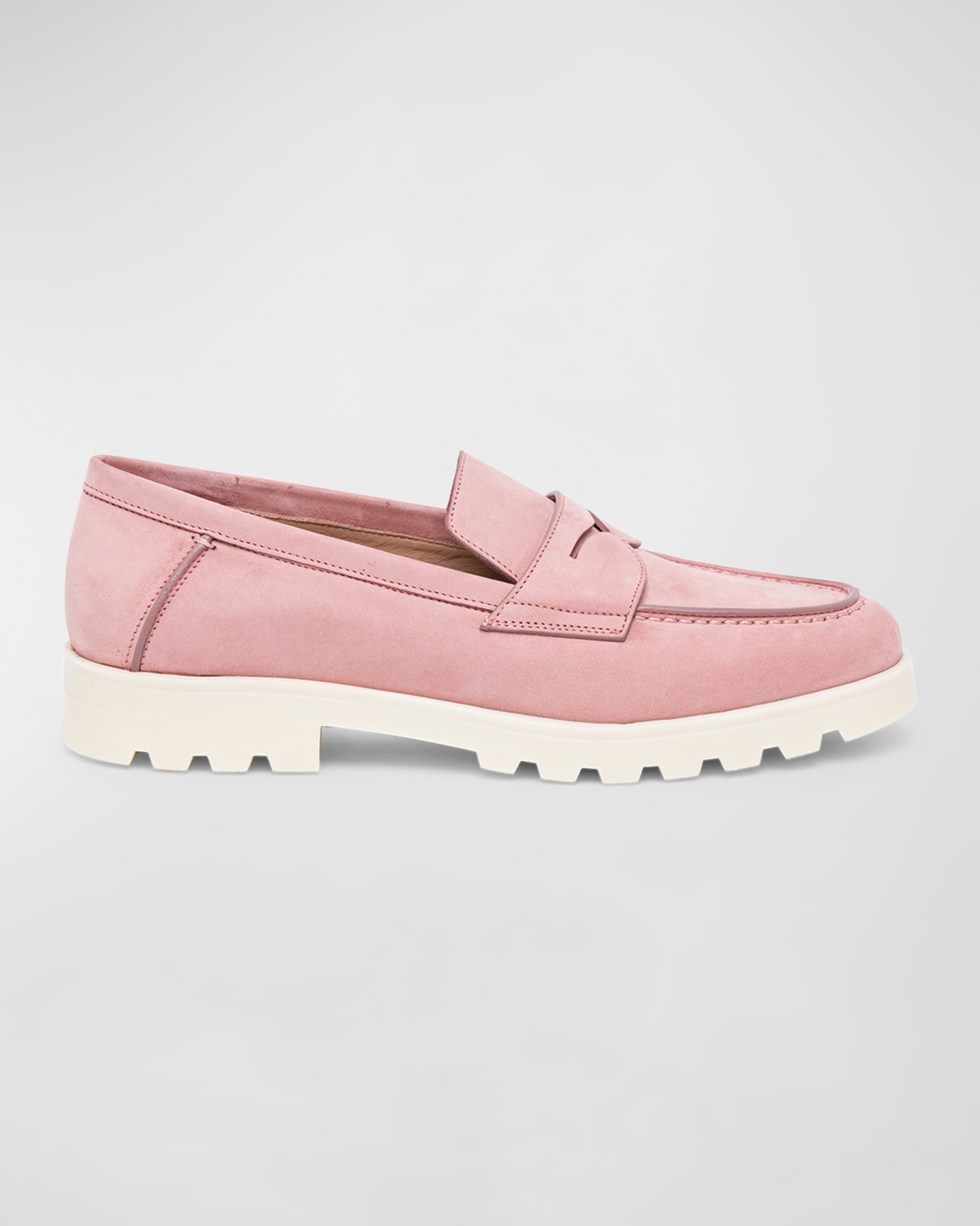 Suede Sporty Penny Loafers - 1