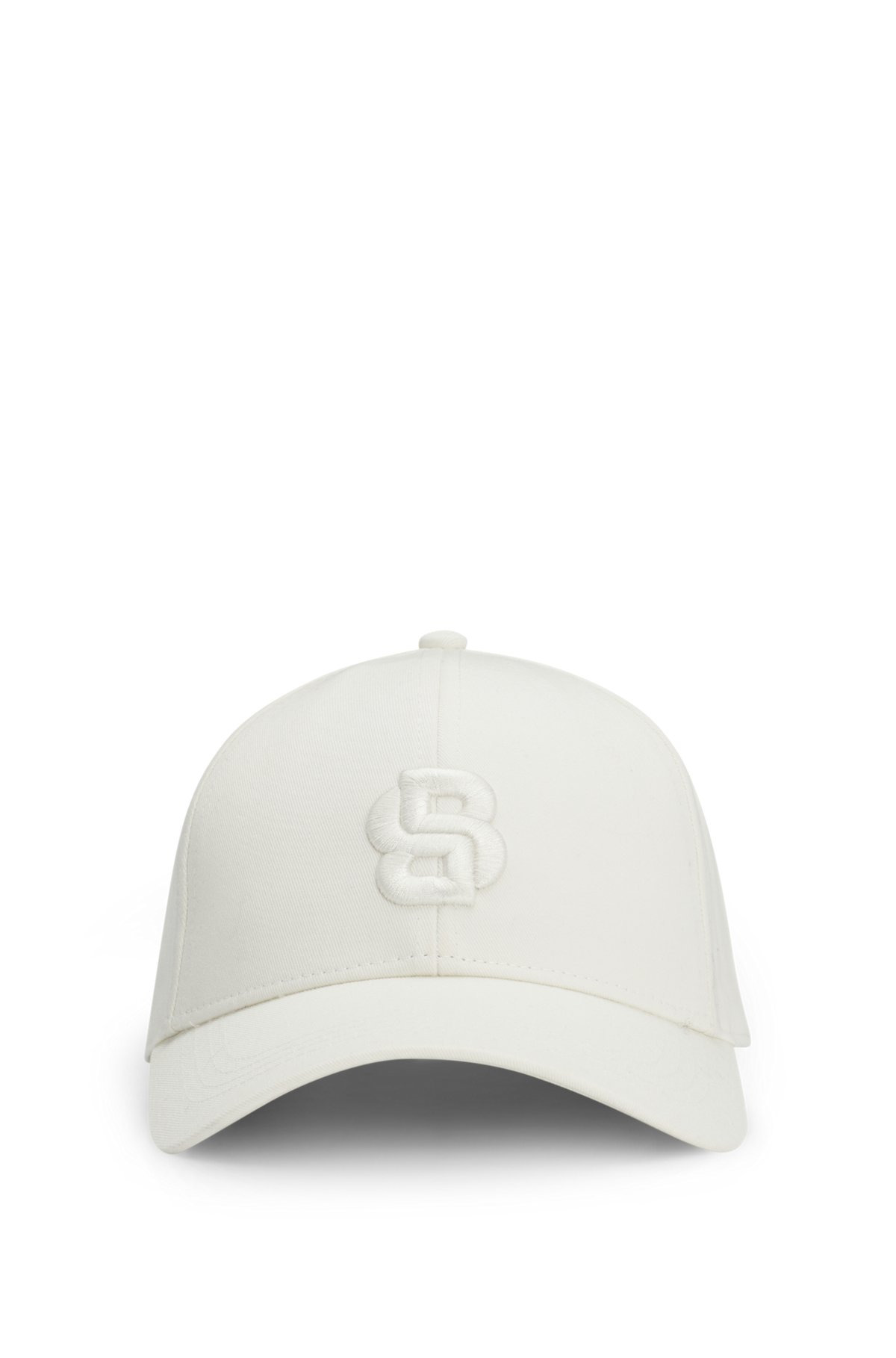 COTTON-TWILL CAP WITH EMBROIDERED DOUBLE B MONOGRAM - 2