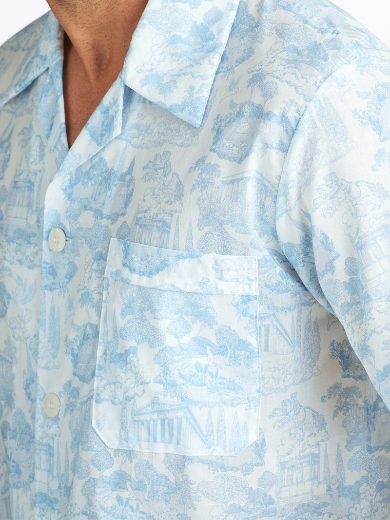 Derek Rose Men's Short Pajamas Ledbury 77 Cotton Batiste White outlook