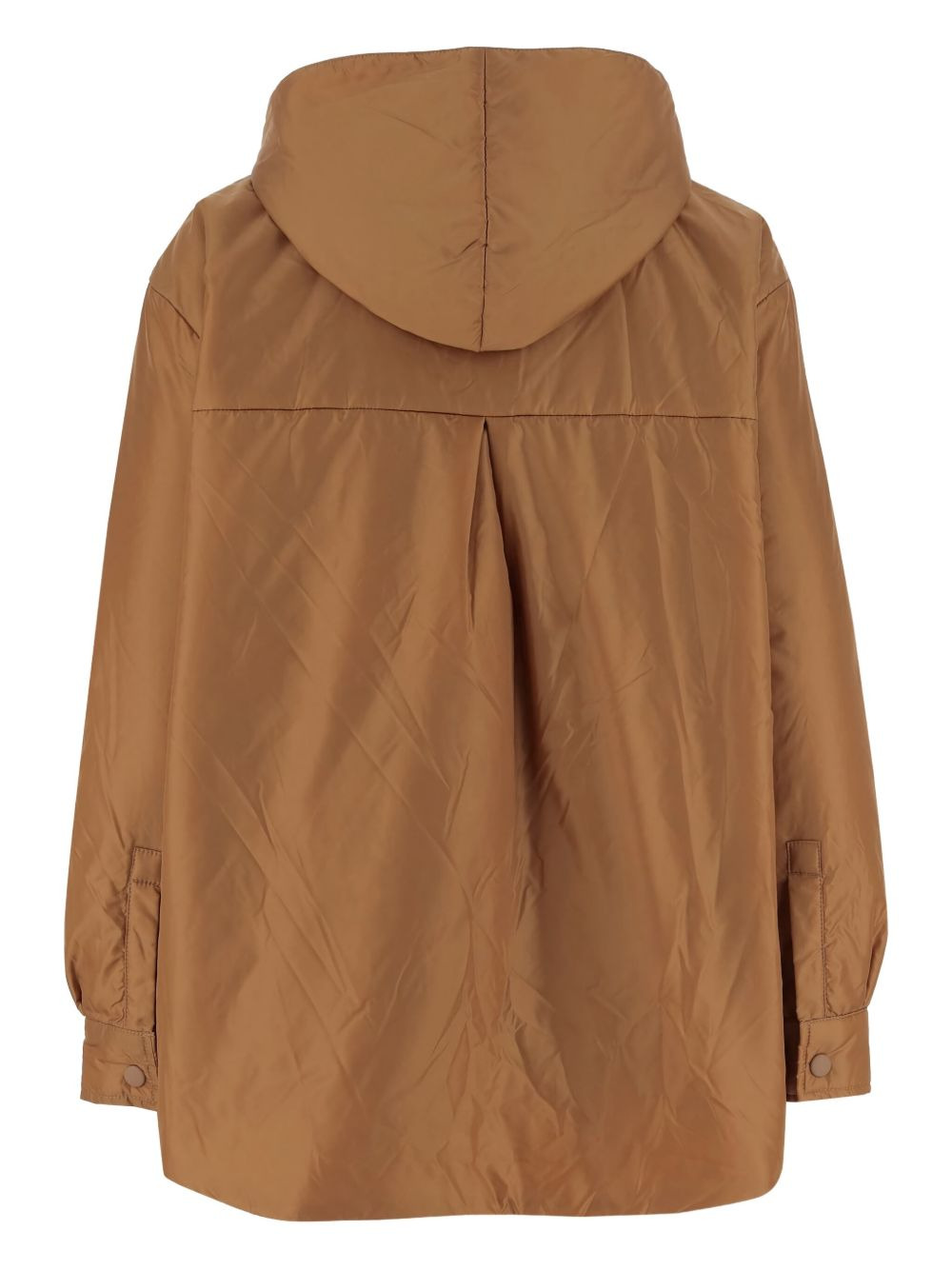 hooded button-fastening jacket - 2