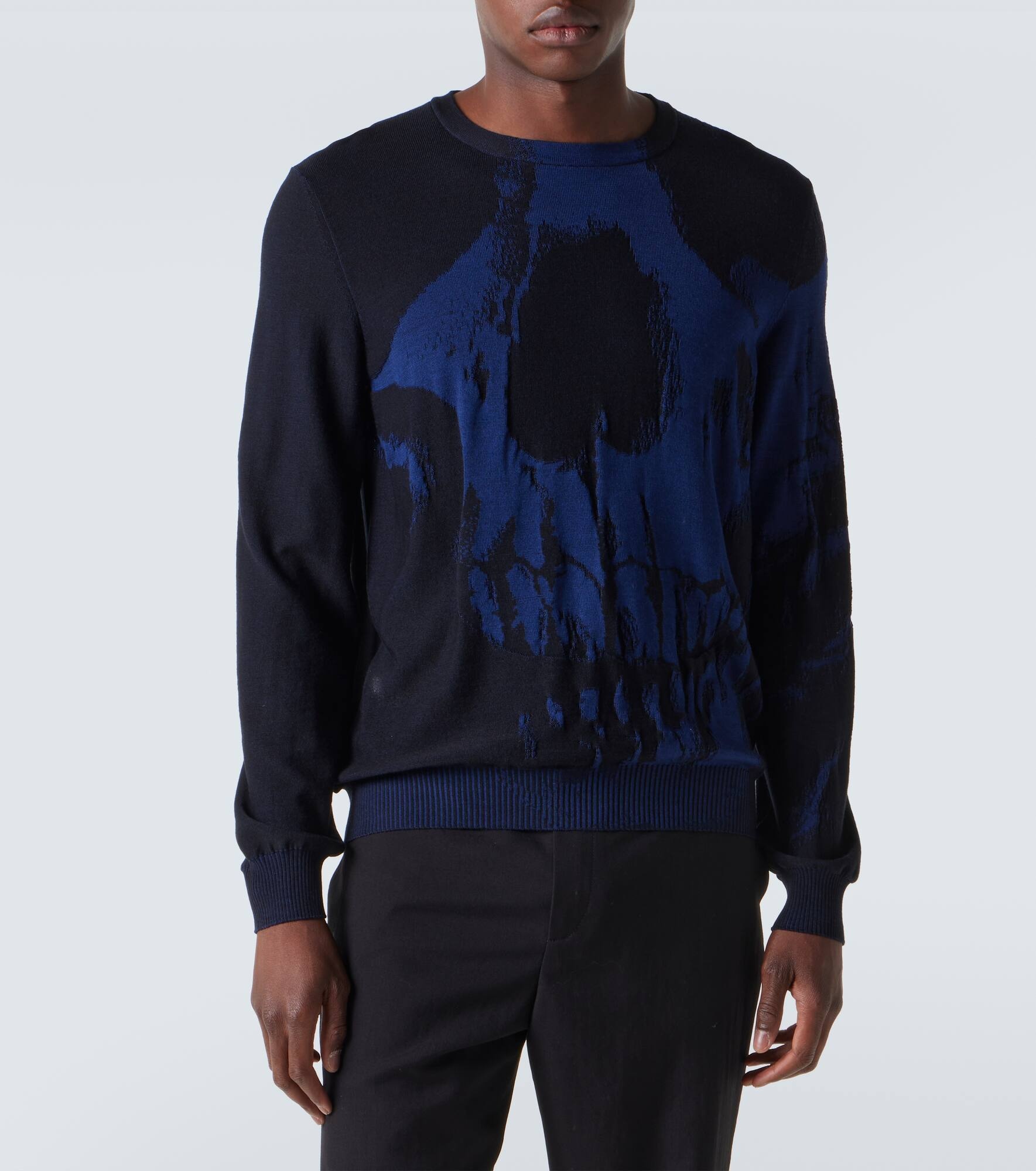 Skull jacquard wool sweater - 3