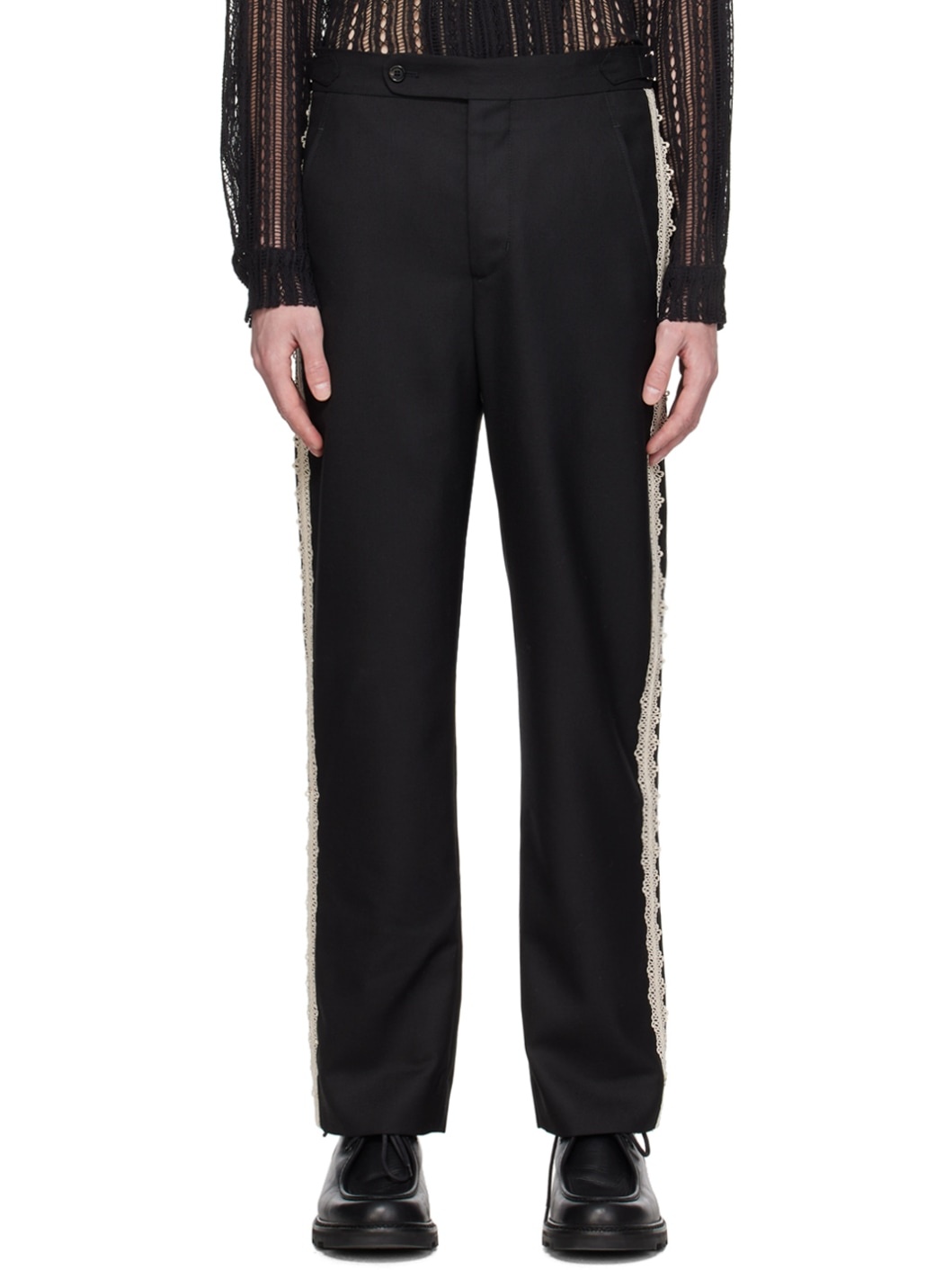 Black Lacework Trousers - 1