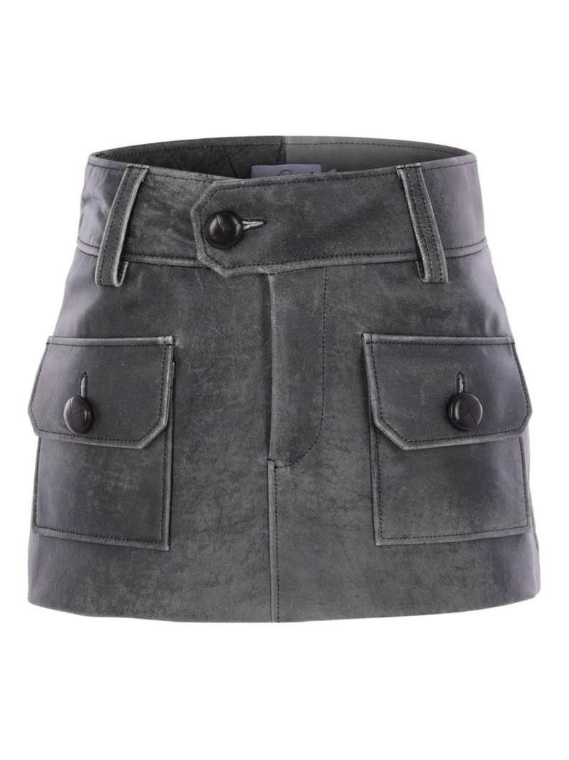 pocket button mini skirt 1