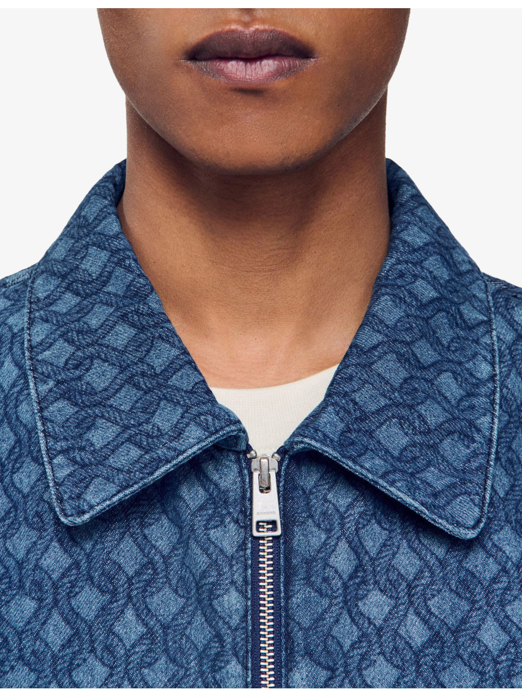 Rope-Motif Regular-Fit Denim Jacket - 5