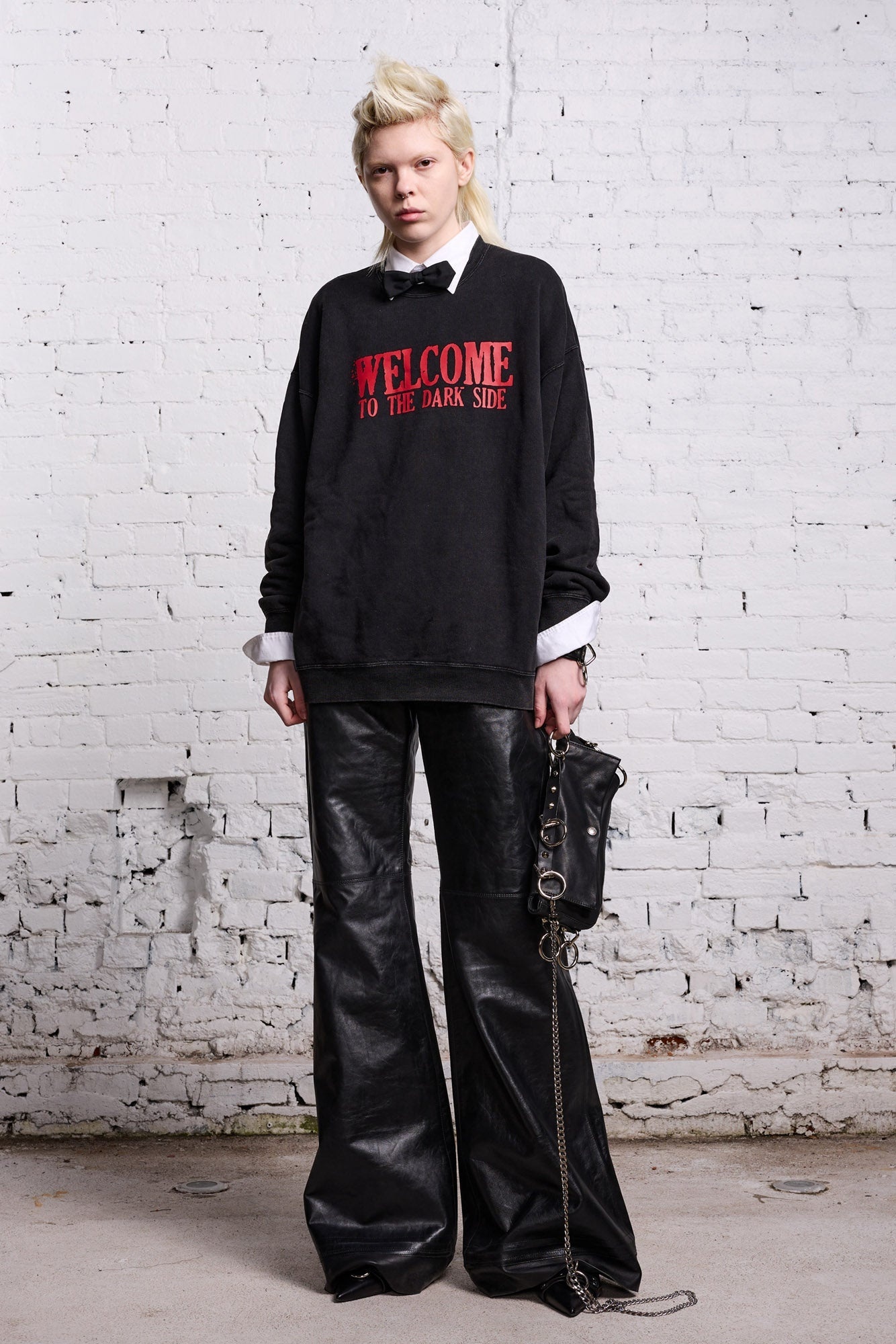JANET LEATHER PANT - SHINY BLACK - 3