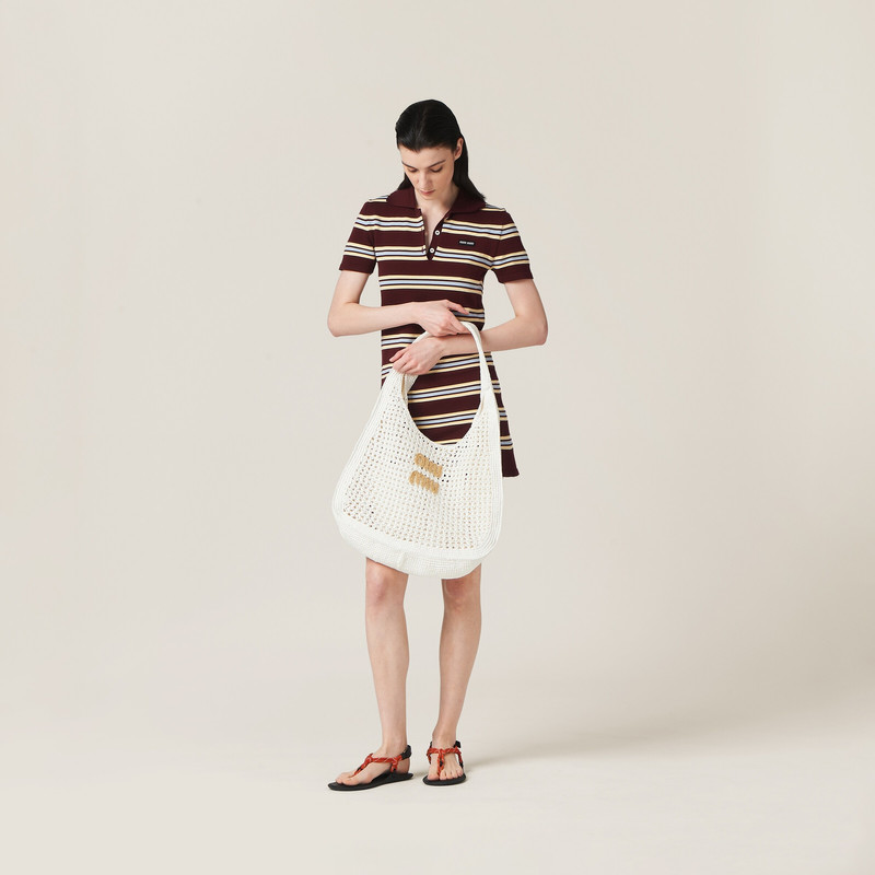 Miu Miu Woven fabric hobo bag outlook
