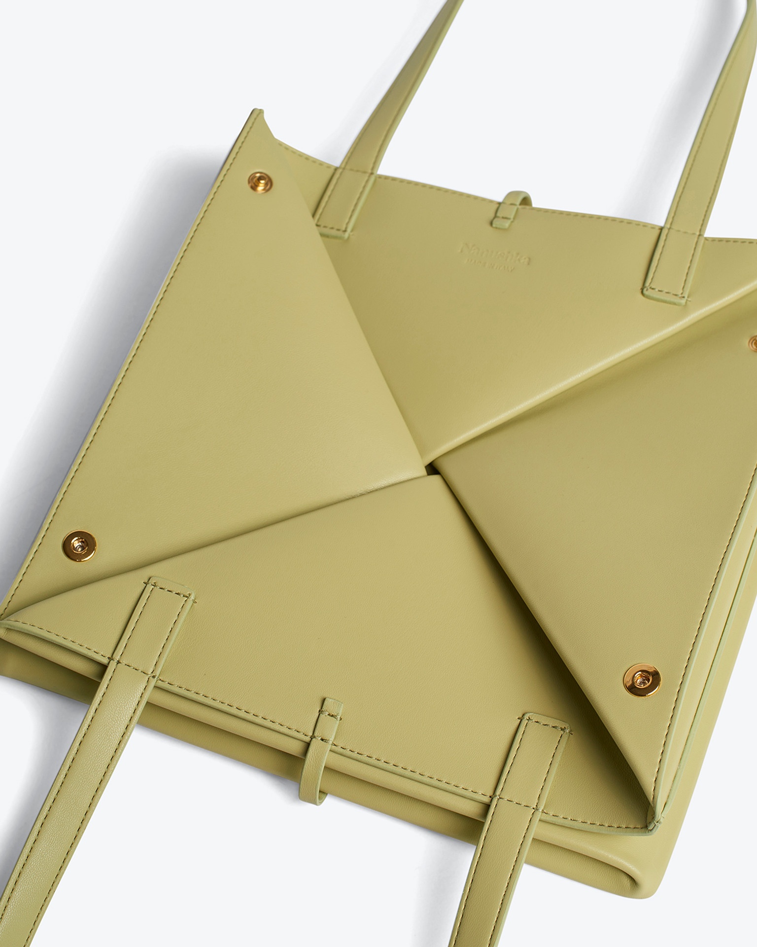 THE ORIGAMI TOTE - Alt-nappa tote - Lime - 6