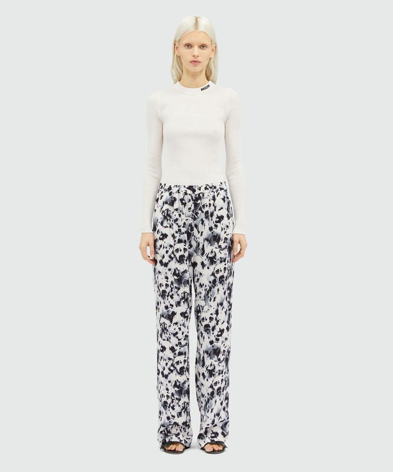 MSGM Straight pants with "Ceramic Dalmatian" motif outlook