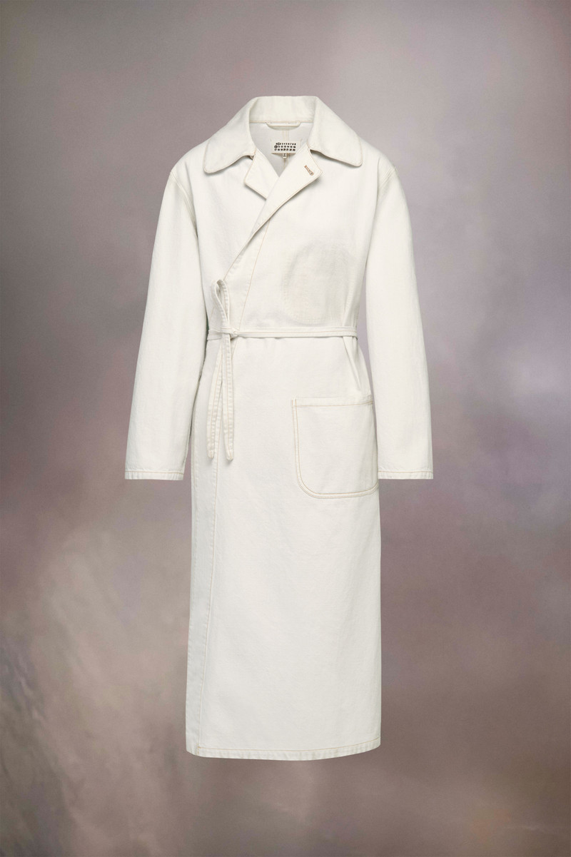 Chalk selvedge denim long jacket 1