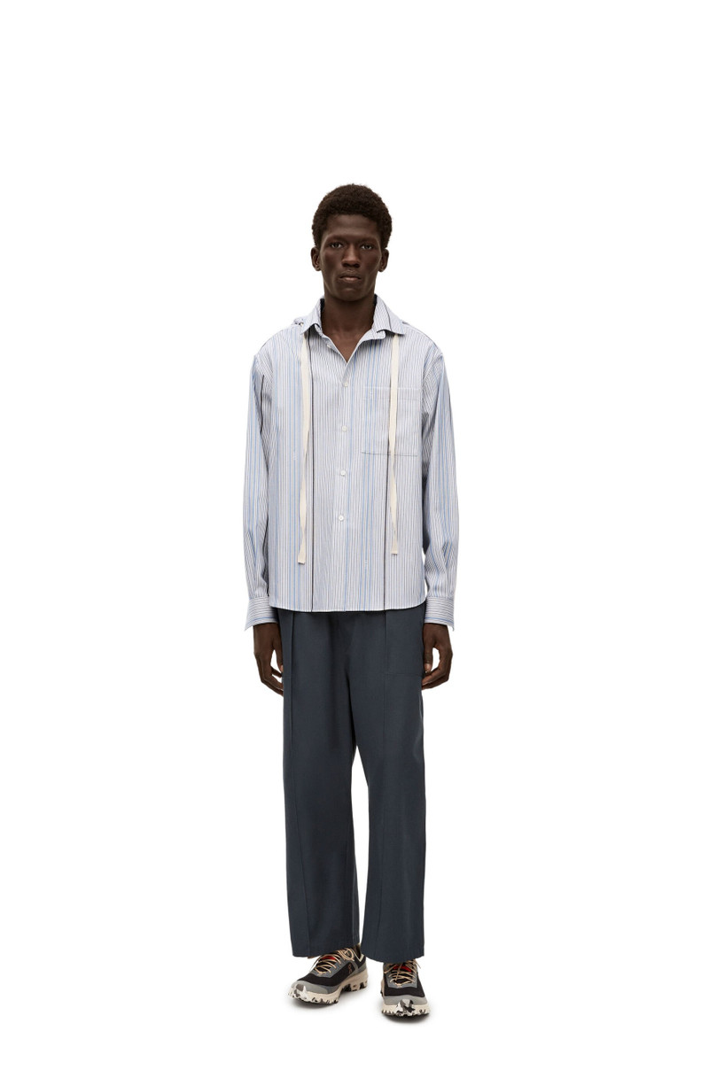 Loewe LOEWE jacquard hooded shirt in wool and cotton outlook