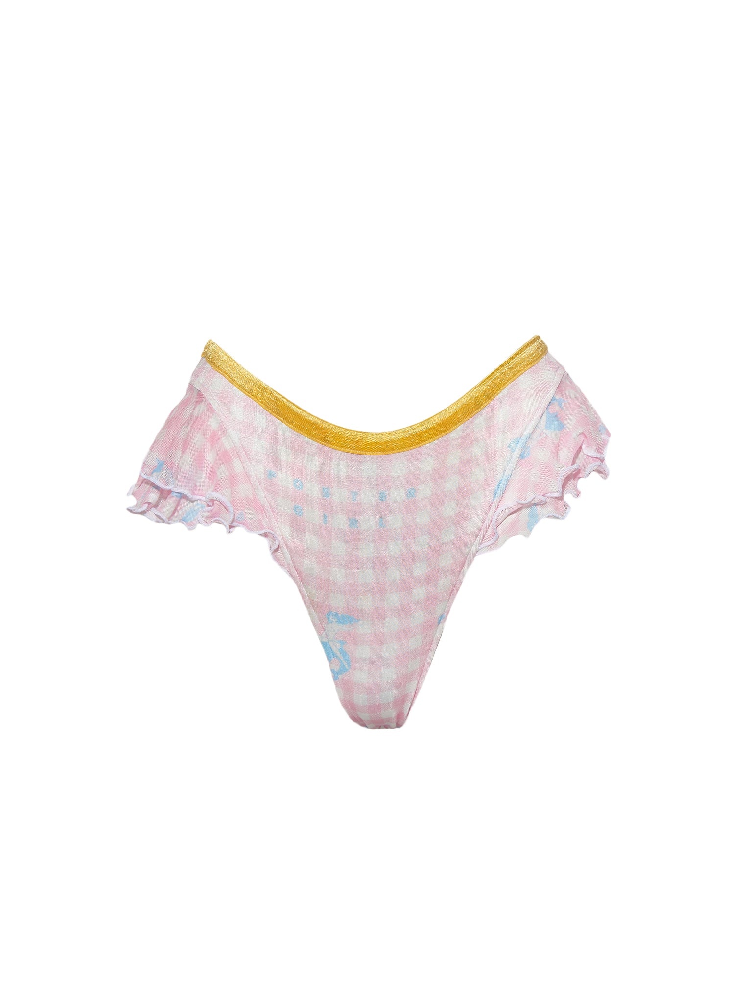 RICHARDS BIKINI BOTTOMS PINK GINGHAM - 1