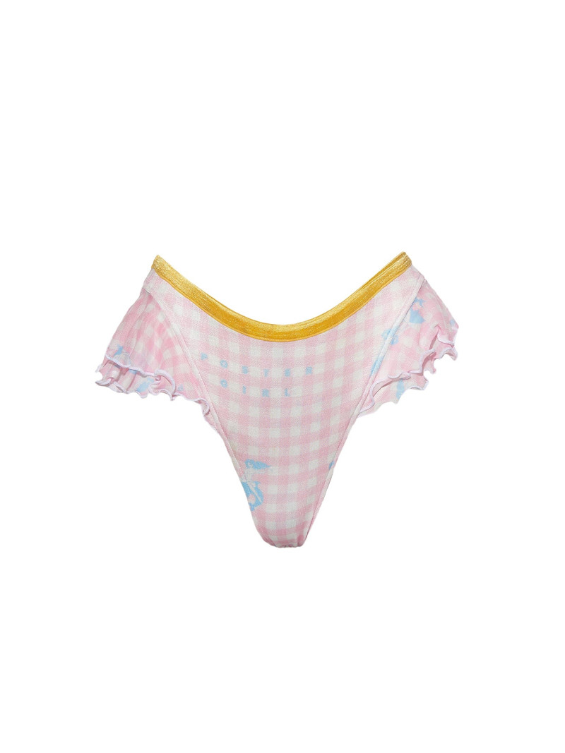 RICHARDS BIKINI BOTTOMS PINK GINGHAM 1
