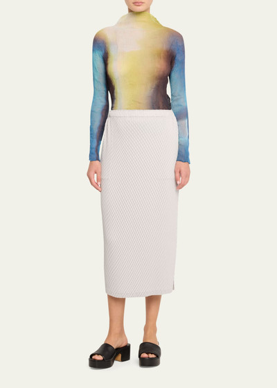 ISSEY MIYAKE Sleek Pleats Midi Skirt outlook
