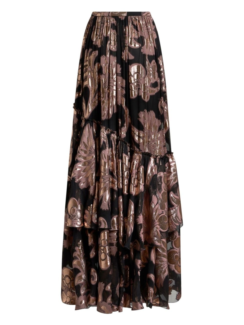 fil-coupé jacquard maxi skirt - 7