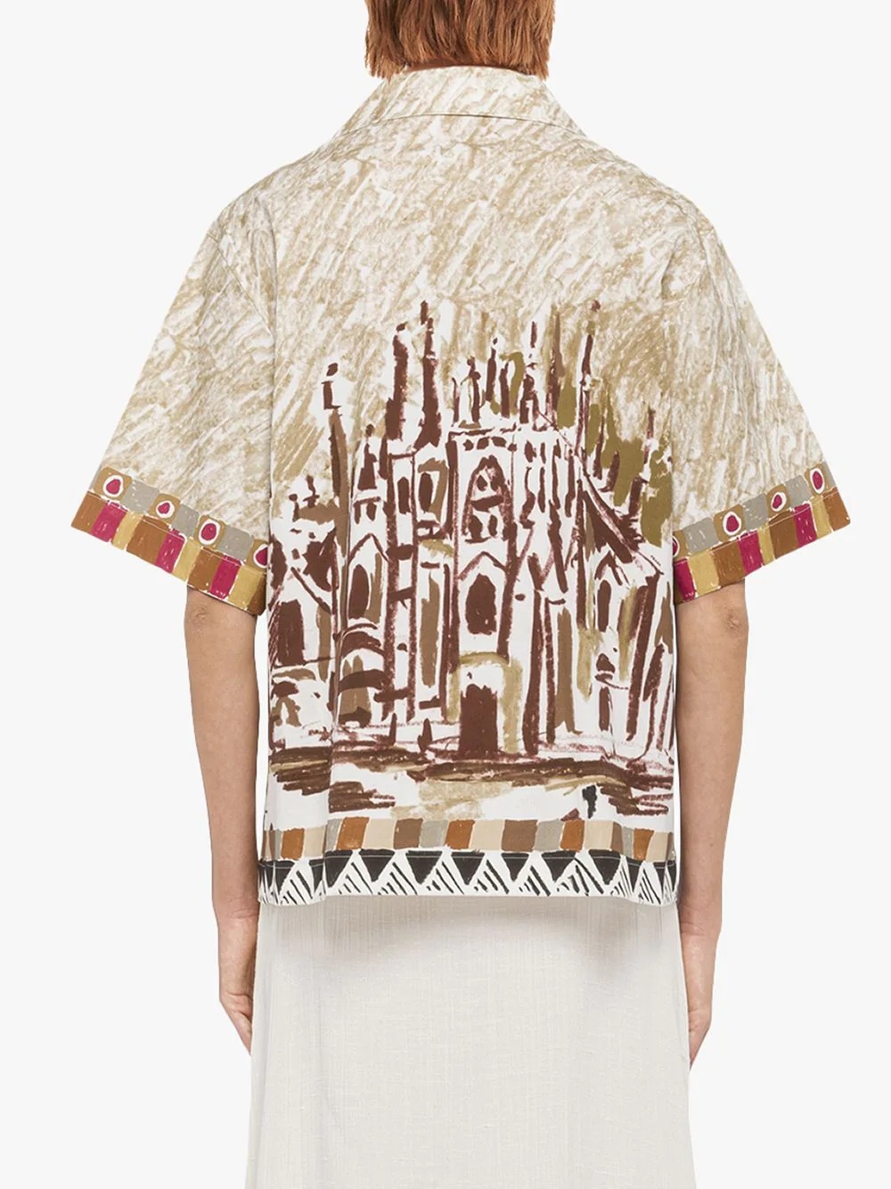 church-print bowling shirt - 4