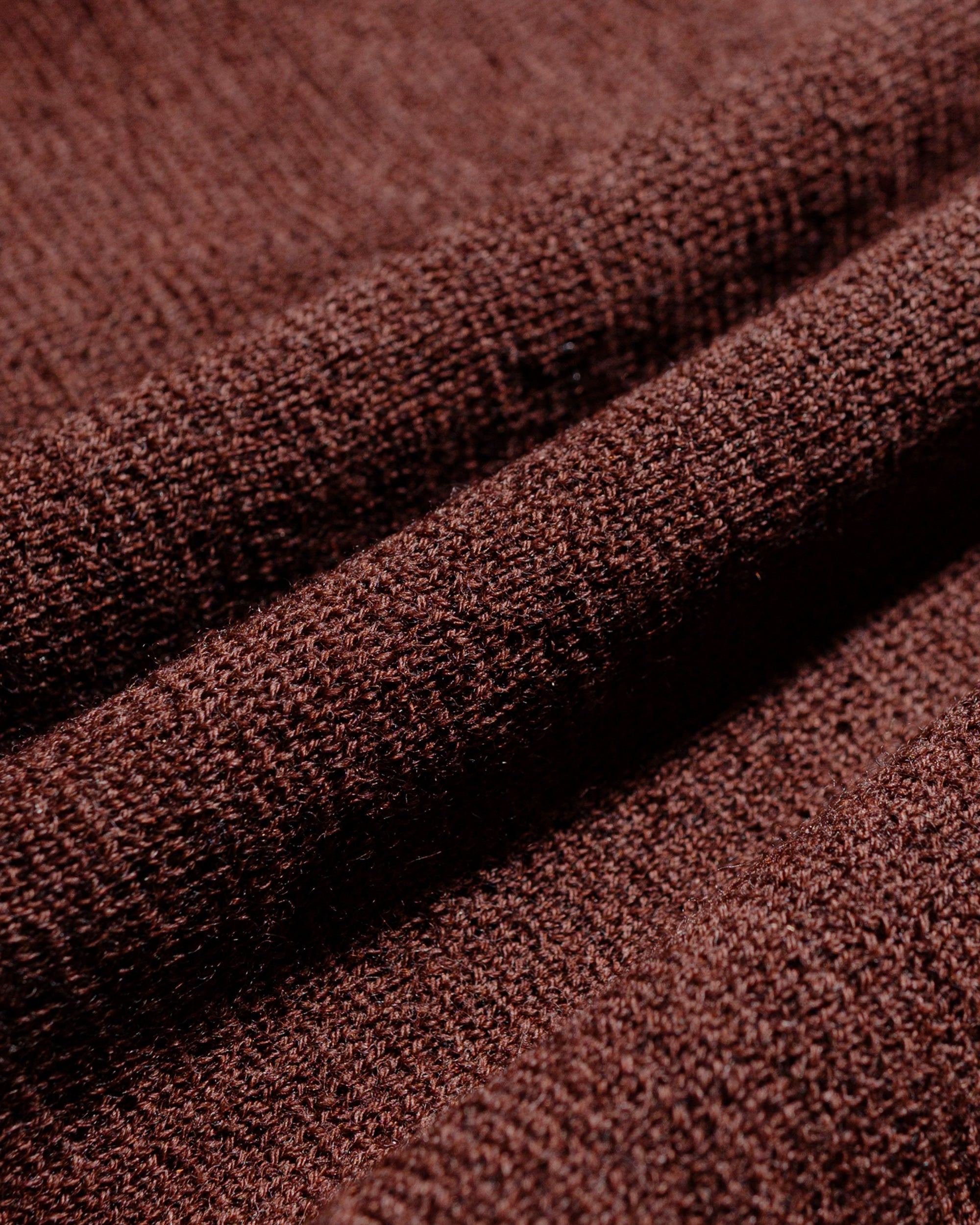MHL Oversized Knitted Polo Dry Wool Dark Brown - 6