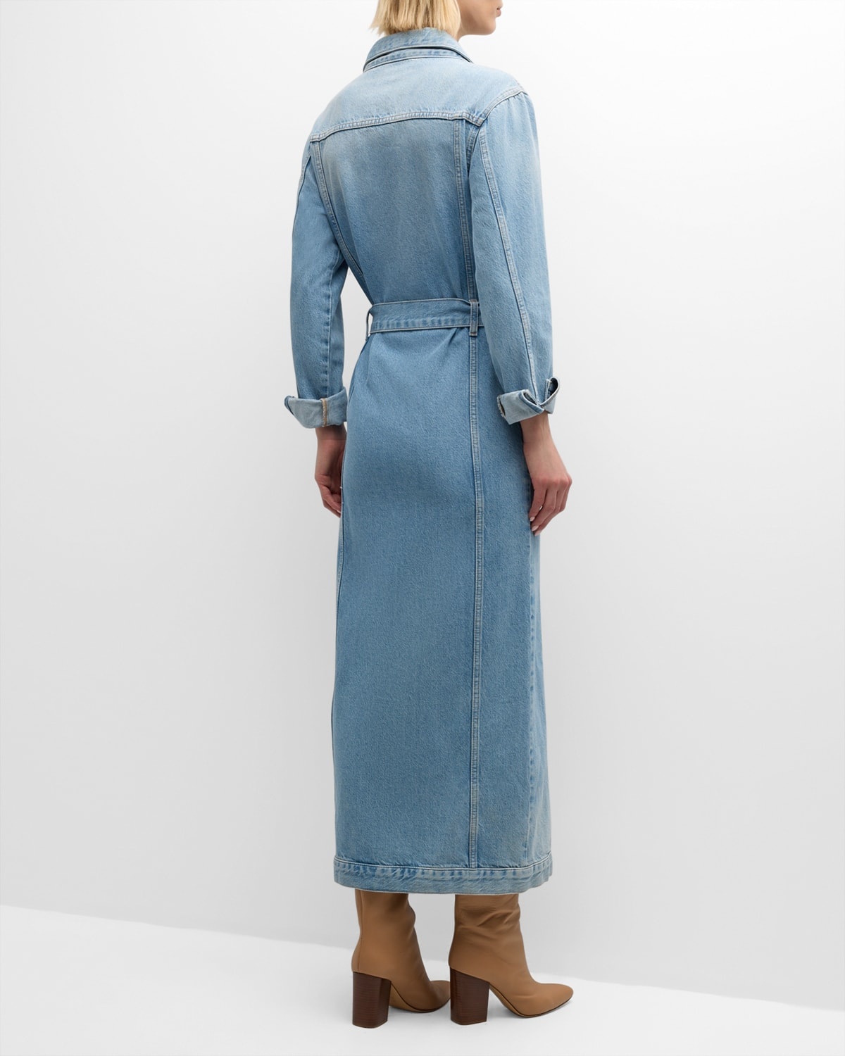 The Overlong Trucker Denim Maxi Dress - 6