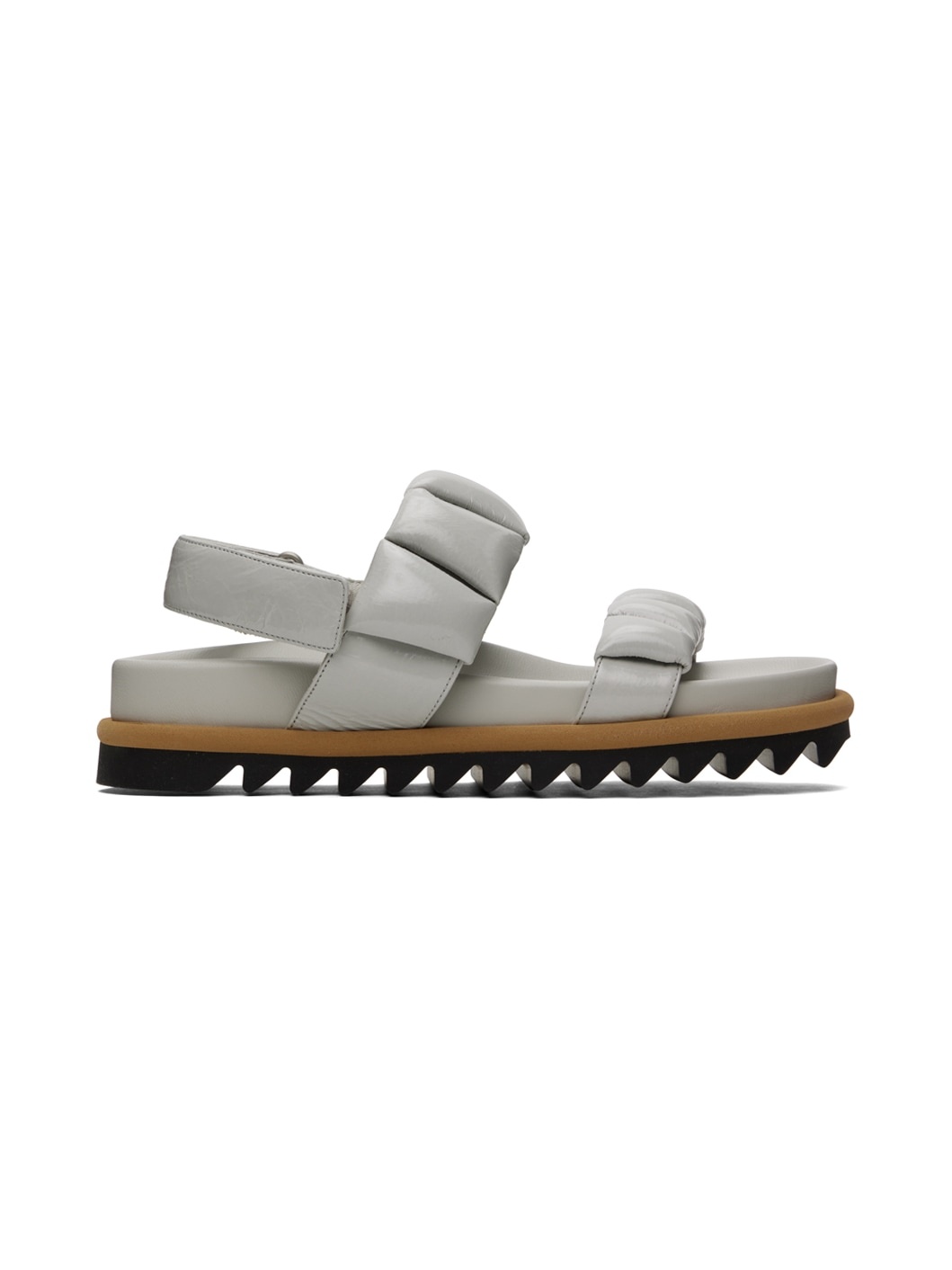 Off-White Padded Leather Sandals - 1