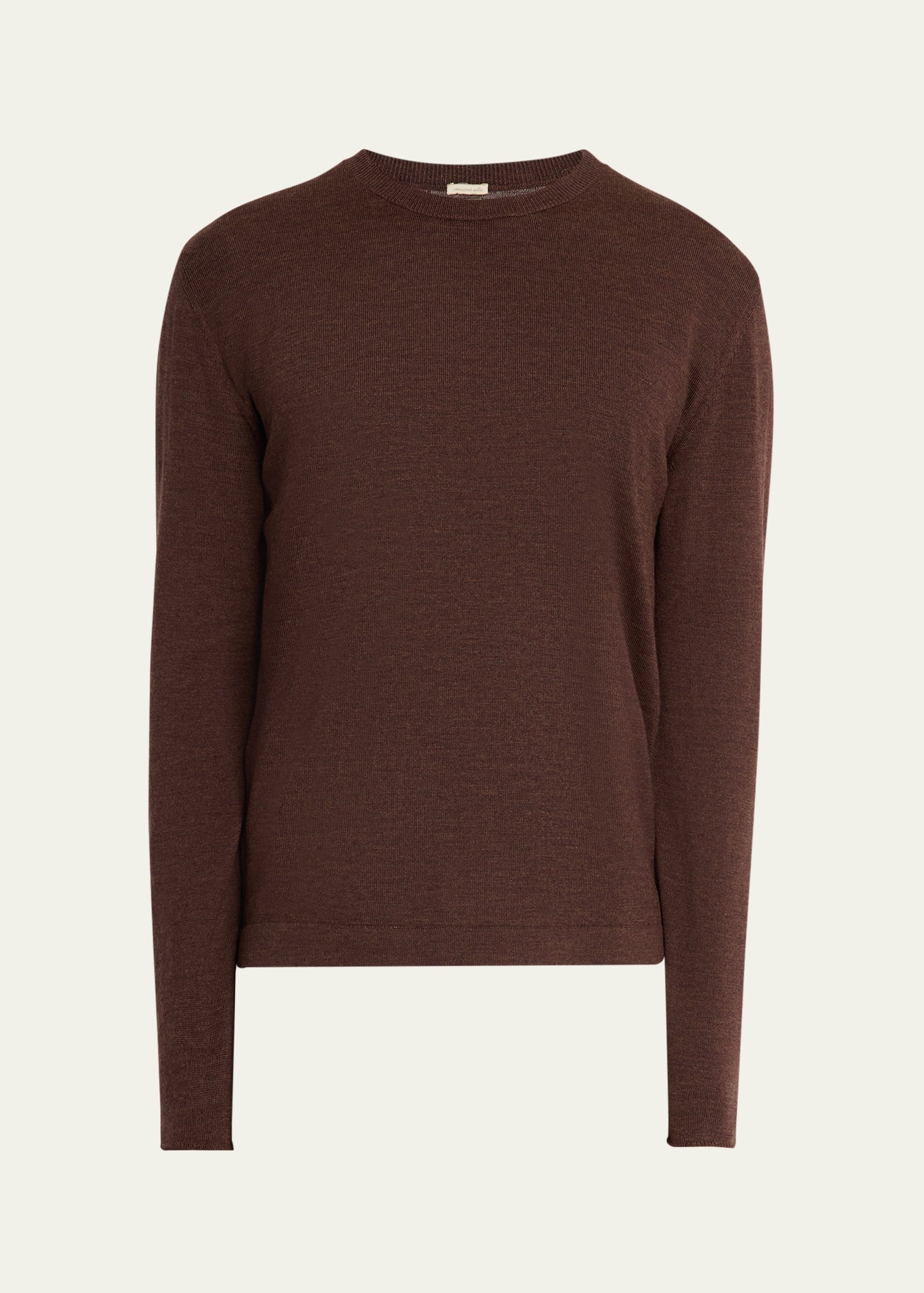 Men's Mouline Wool Crewneck Sweater - 1