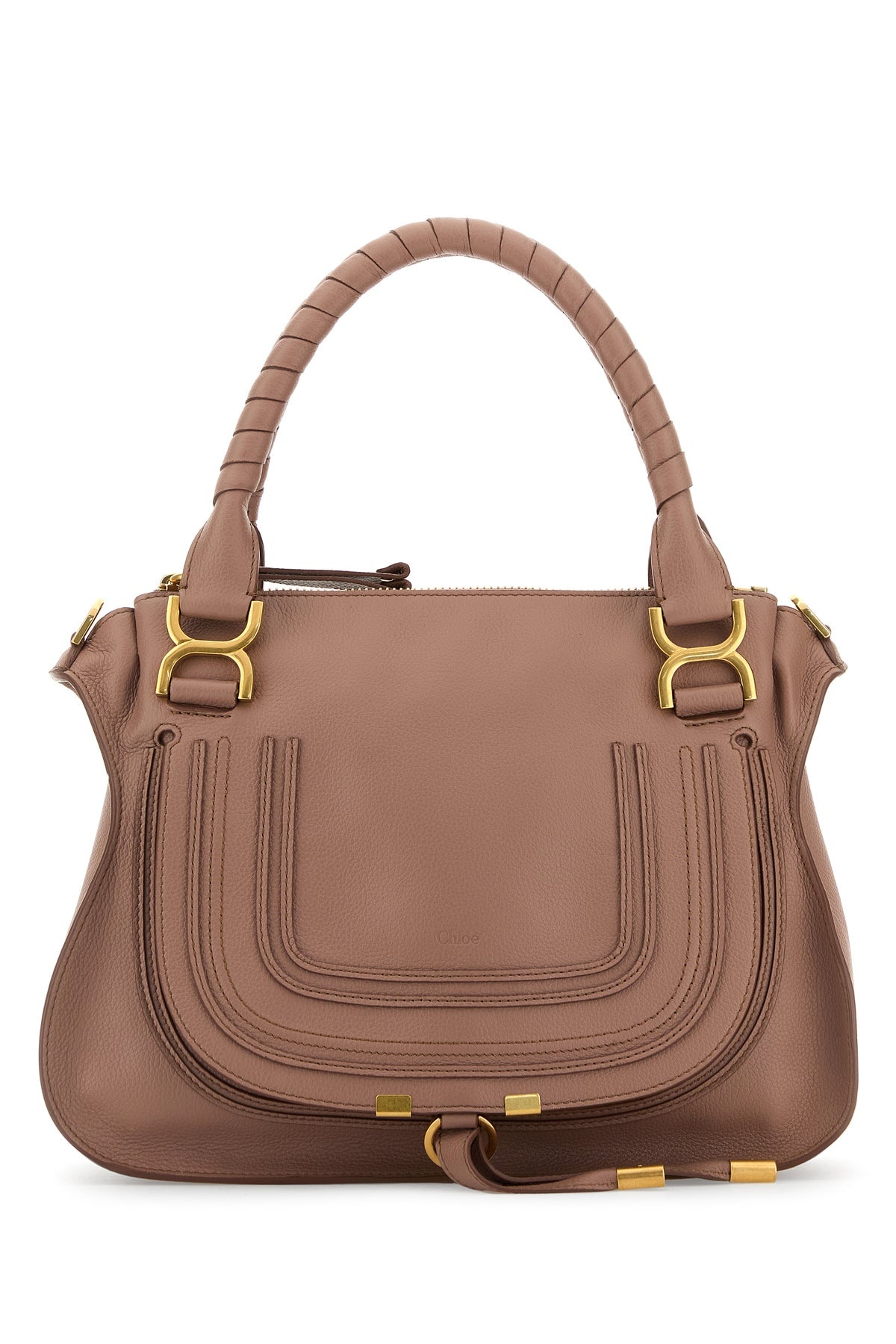 Antiqued pink leather medium Marcie handbag - 1