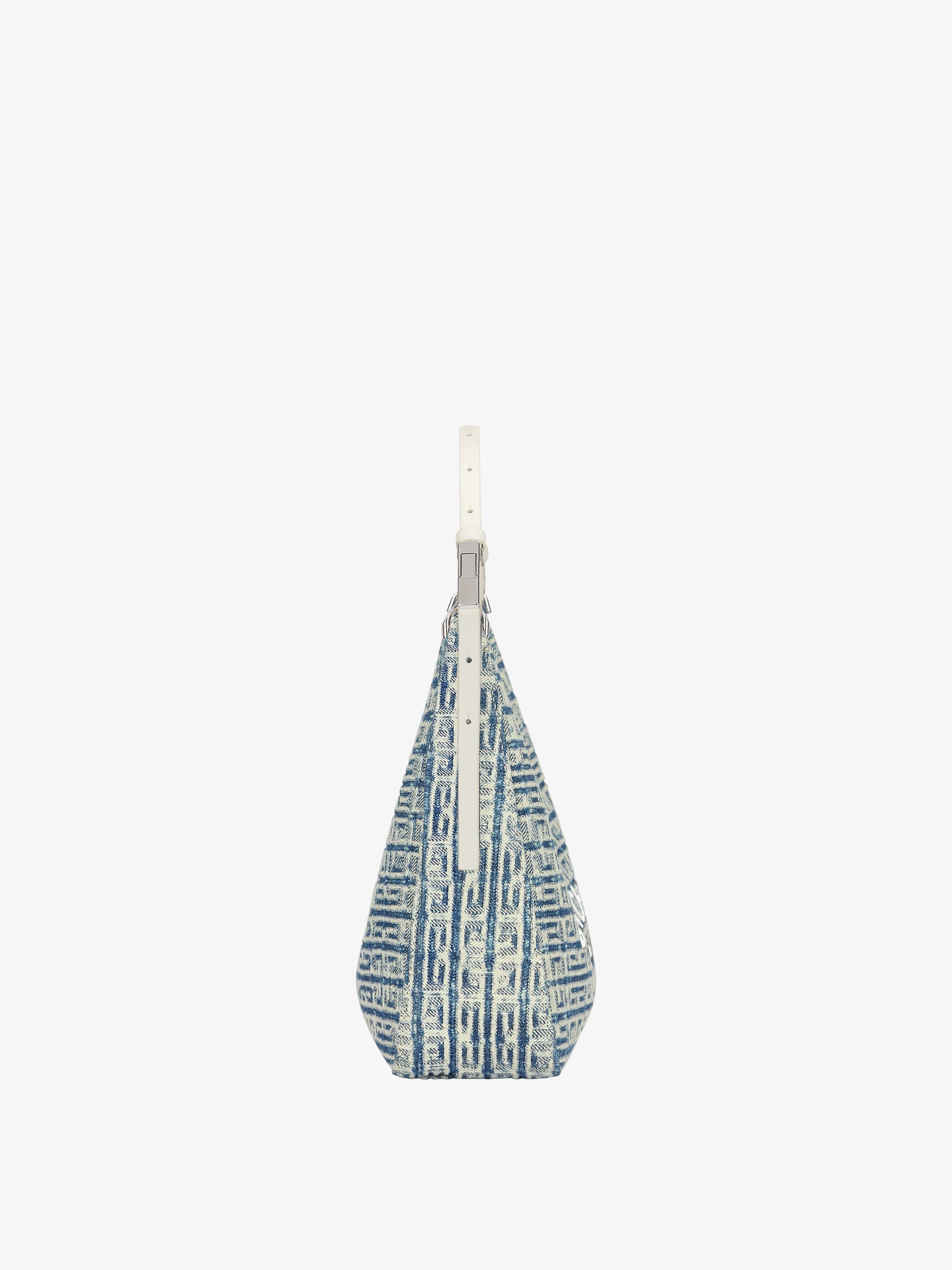 SMALL MOON CUT OUT BAG IN 4G BLEACHED DENIM - 3