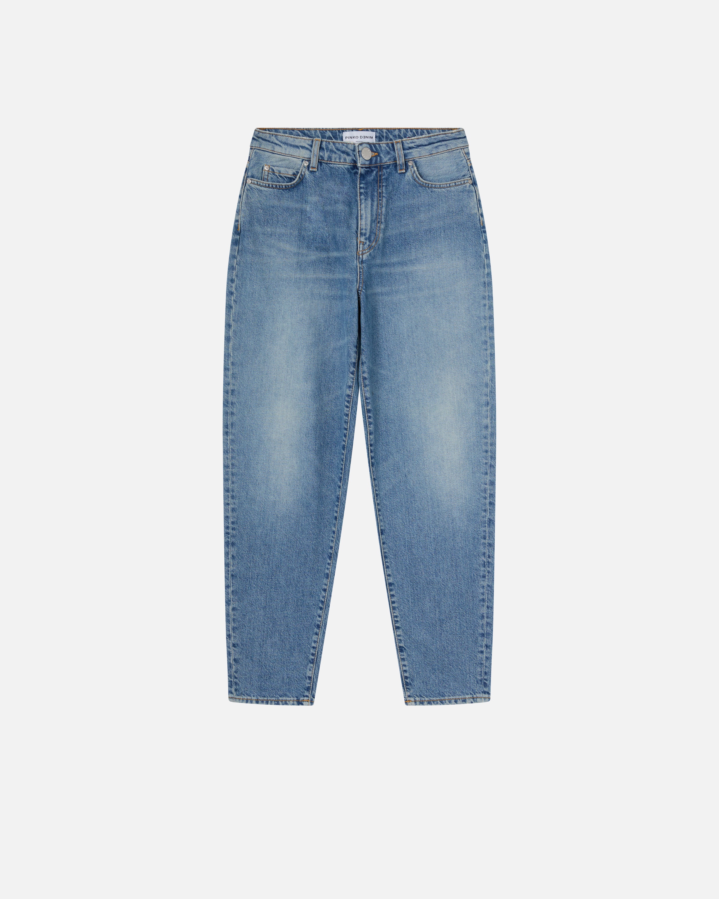 MOM-FIT JEANS WITH VINTAGE LIGHT EFFECT - 1