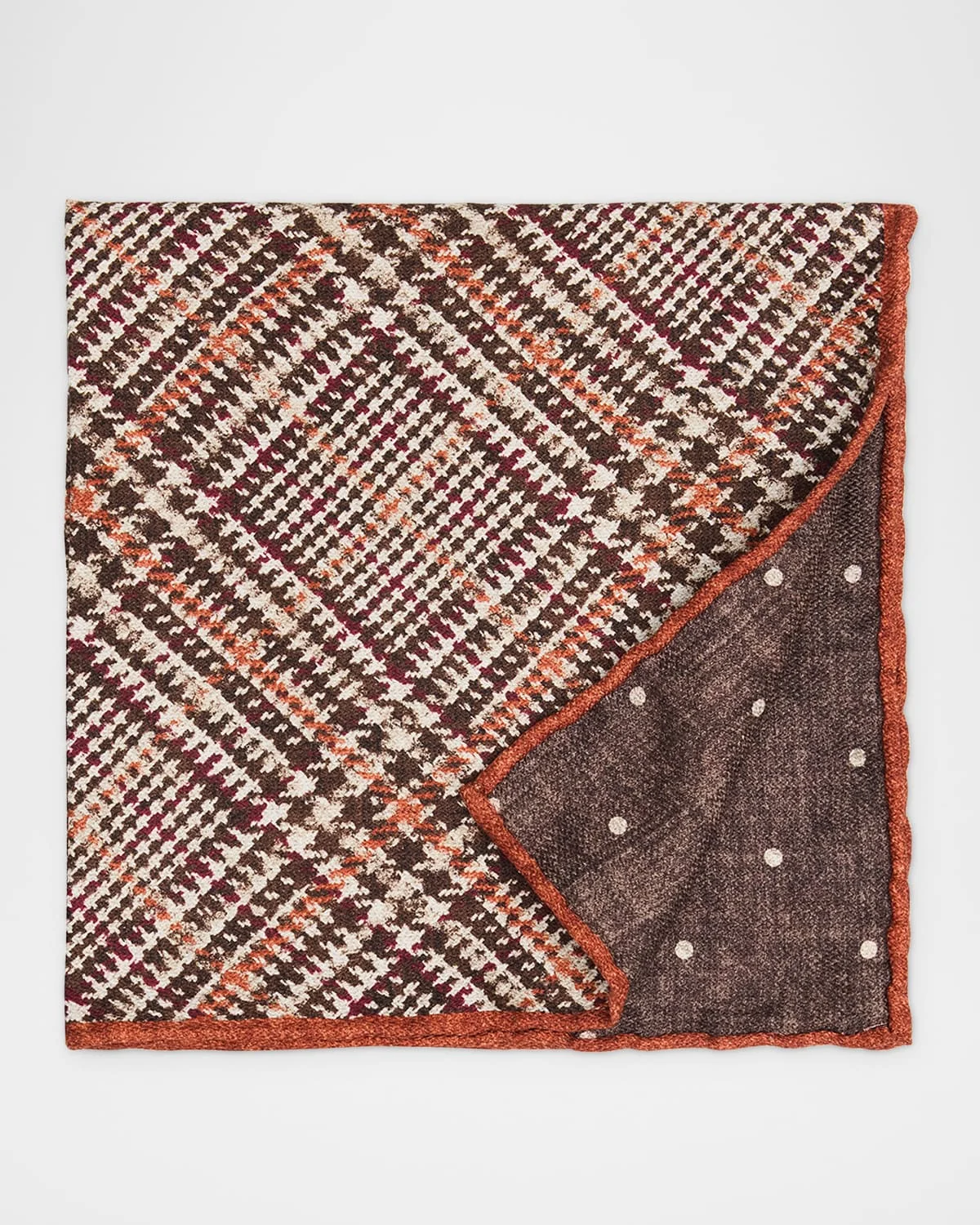 Men's Tartan Check Silk Pocket Square - 1