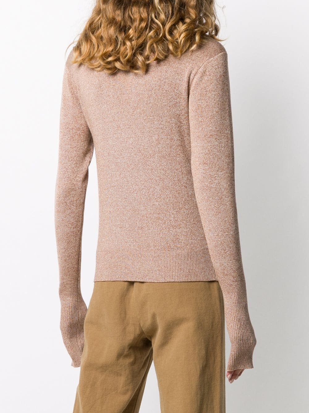 textured roll neck jumper - 4