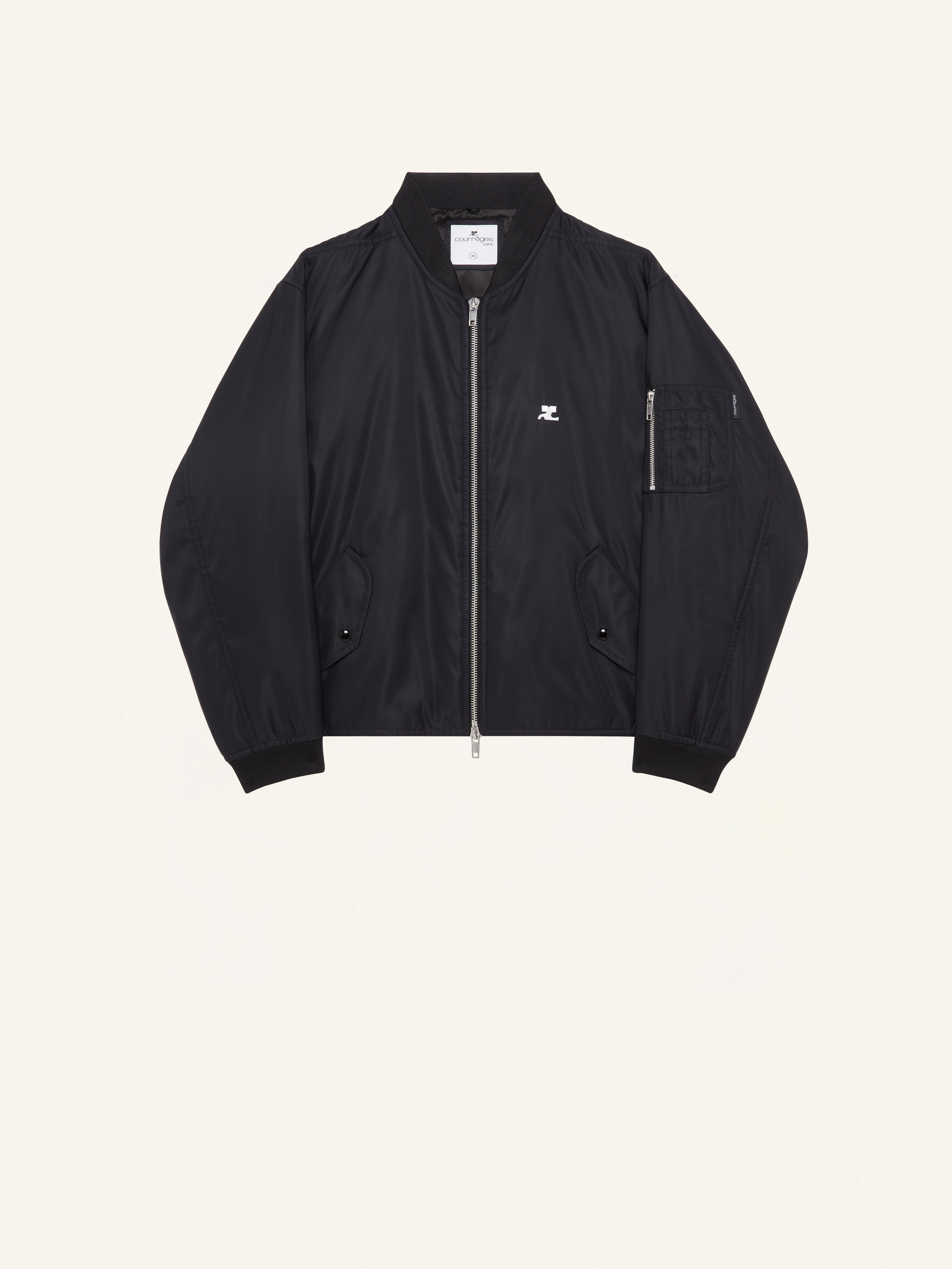 EMBROIDERED NYLON BOMBER JACKET - 1