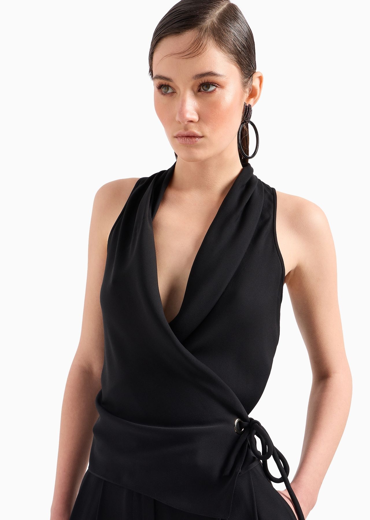 ASV organic silk cross-over top - 5
