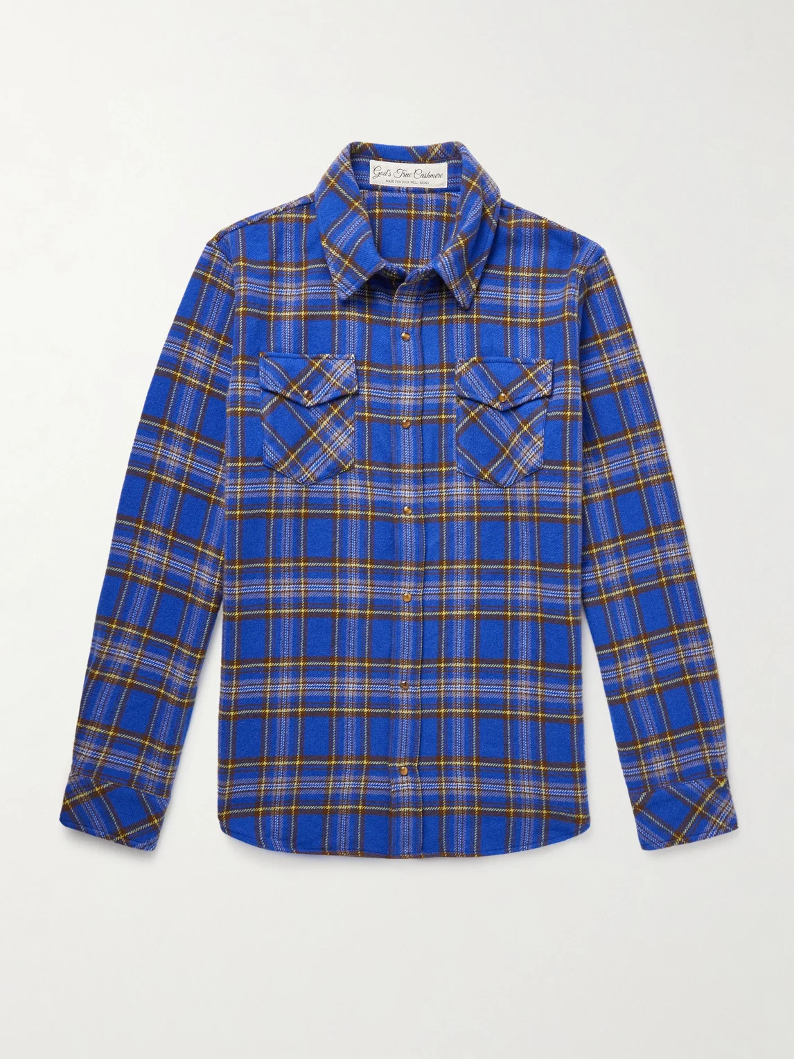 Checked Cashmere Shirt - 1