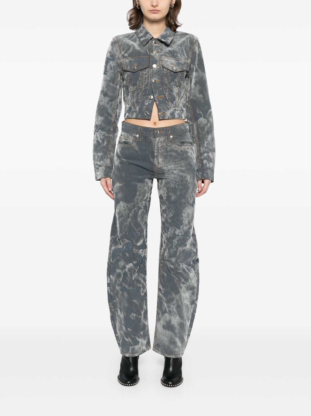 faded effect jacket - 2