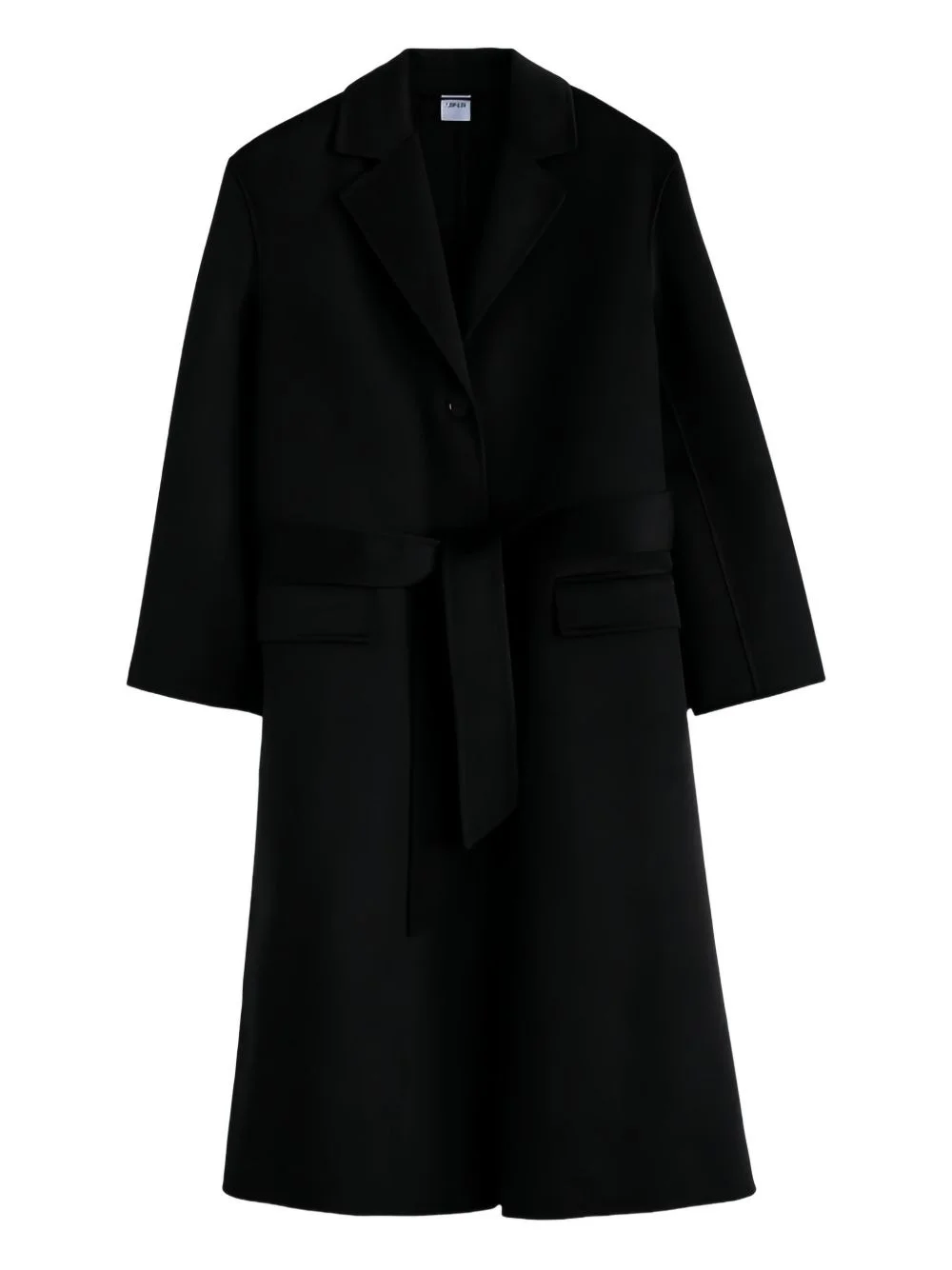 belted wool coat - 1
