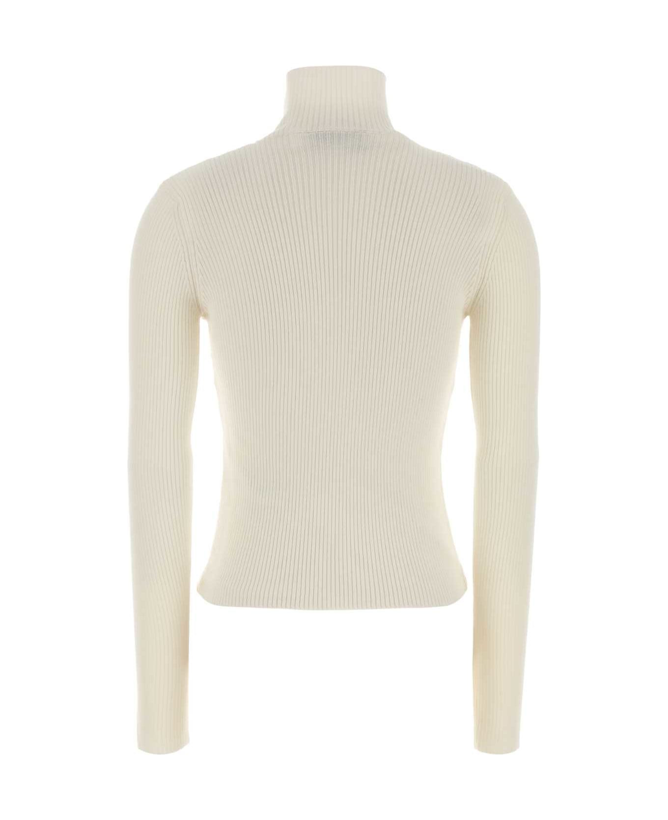 Ivory Wool Blend Sweater - 2