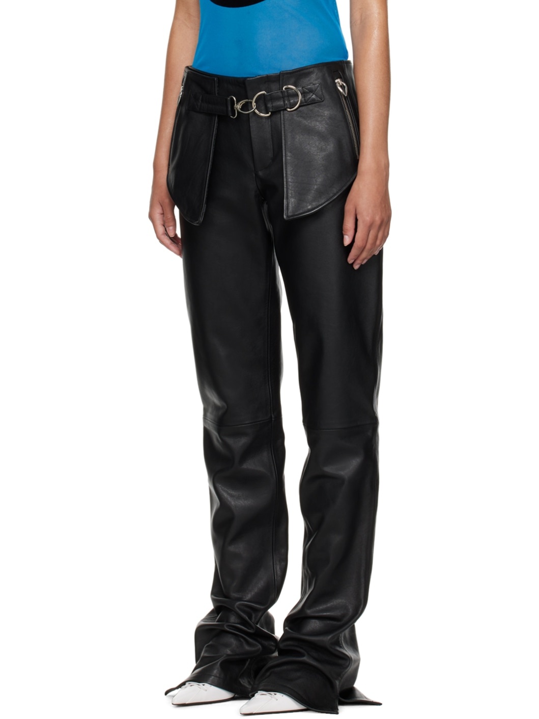 Black Shayne Oliver Edition Leather Pants - 4