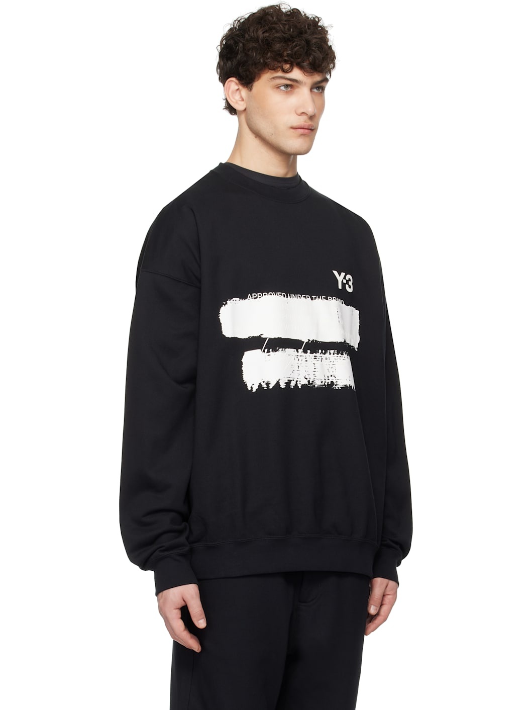 Black Graphic Crew Sweatshirt - 2