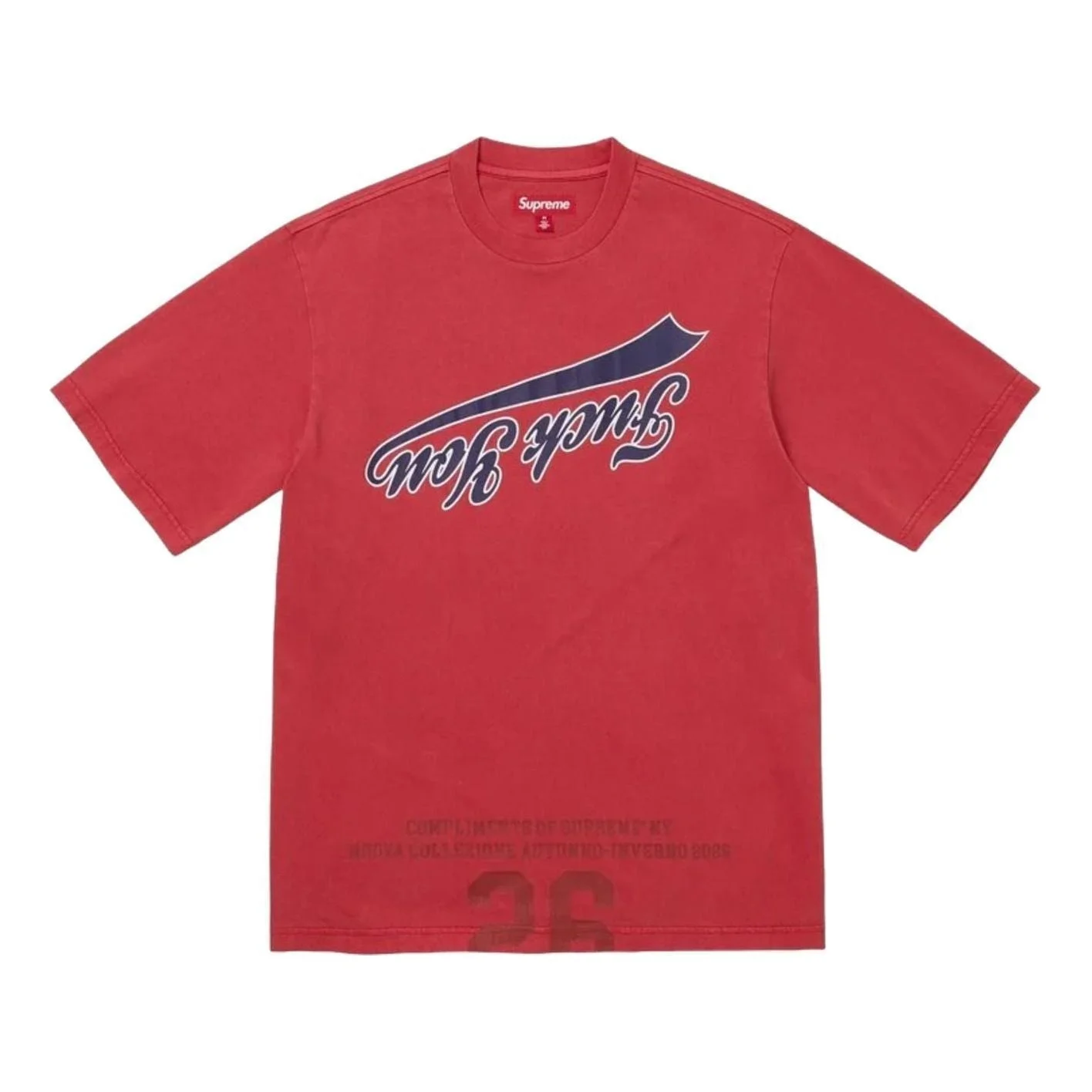Supreme FW26 Cracked Flipped S/S T-Shirt 'Red' SUP-FW26-069-RED - 1