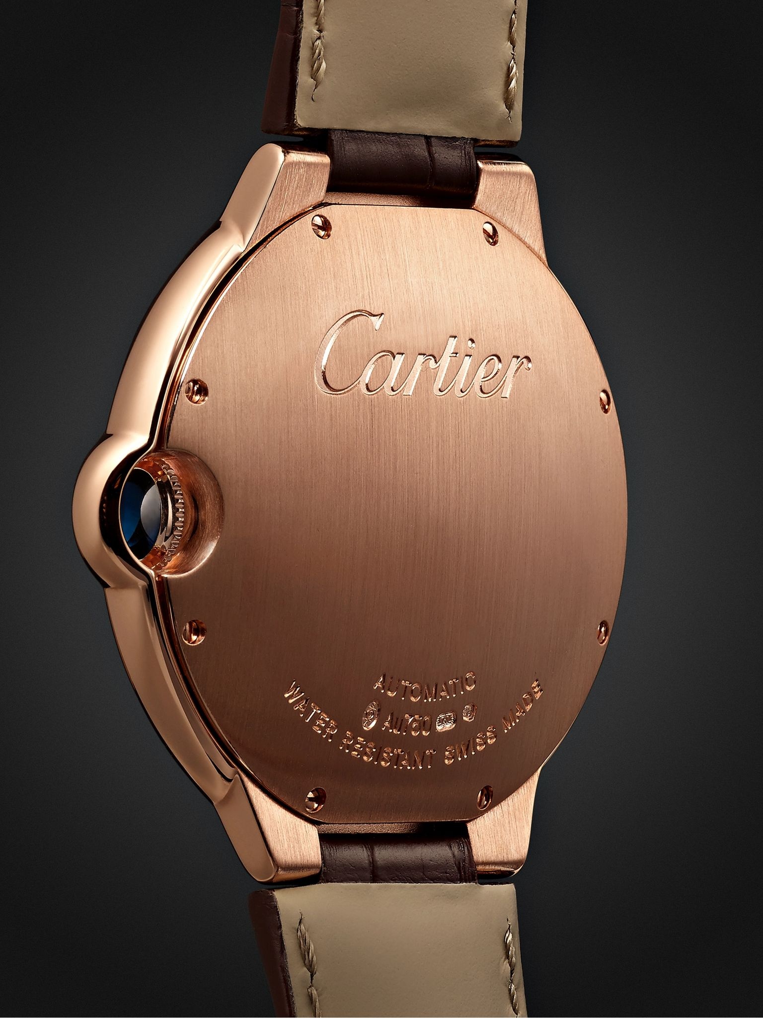 Ballon Bleu de Cartier Automatic 42mm 18-Karat Pink Gold and Alligator Watch, Ref. No. CRWGBB0017 - 5