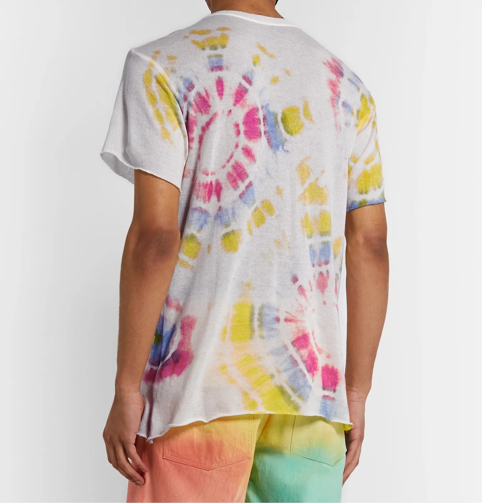 Tie-Dyed Cashmere and Silk-Blend T-Shirt - 4