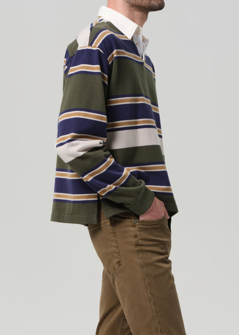 Rugby Shirt In Green Rugby Stripe 5