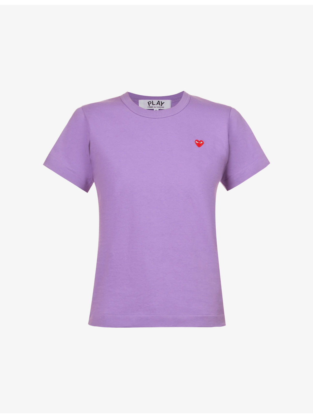 Heart-embroidered cotton-jersey T-shirt - 1