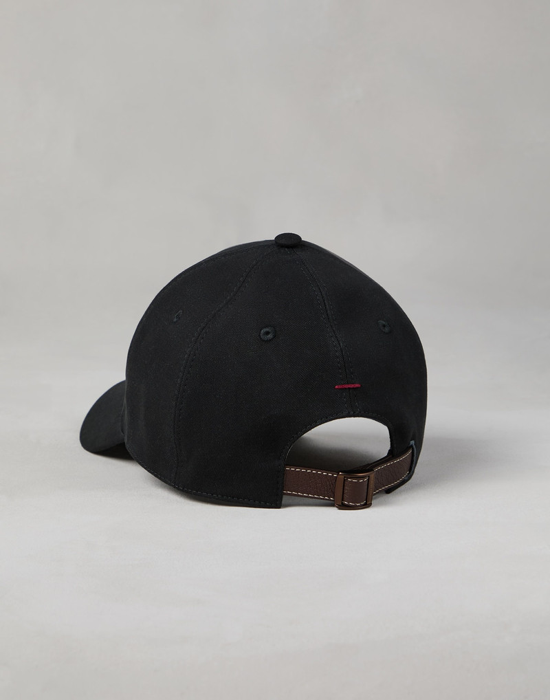 Brunello Cucinelli Baseball cap in twisted cotton gabardine with embroidery outlook
