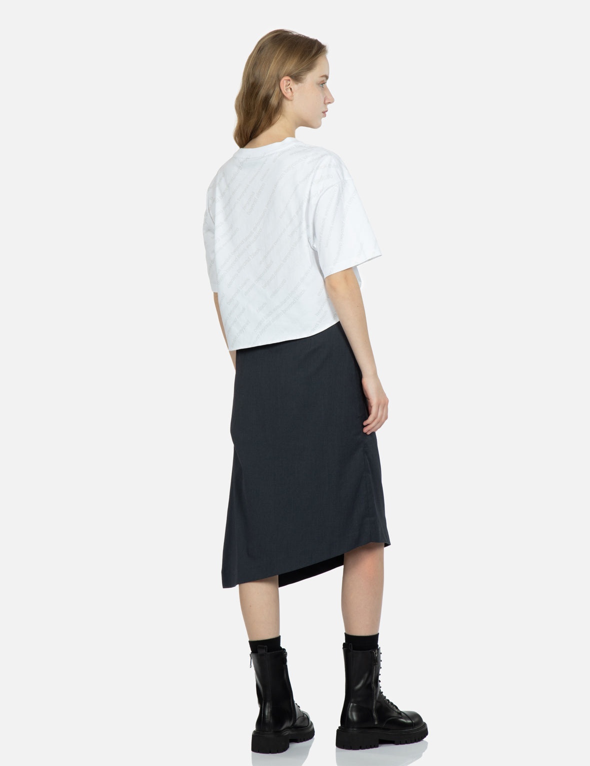 Sheer Panelled Midi Skirt - 4