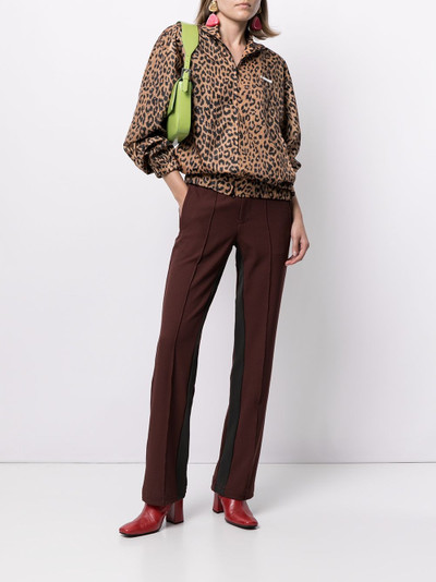 pushBUTTON leopard-print long-sleeved jacket outlook