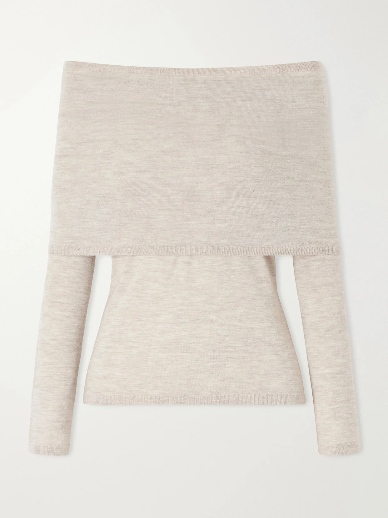 Faretra Off-the-shoulder Gathered Cashmere Top - 1