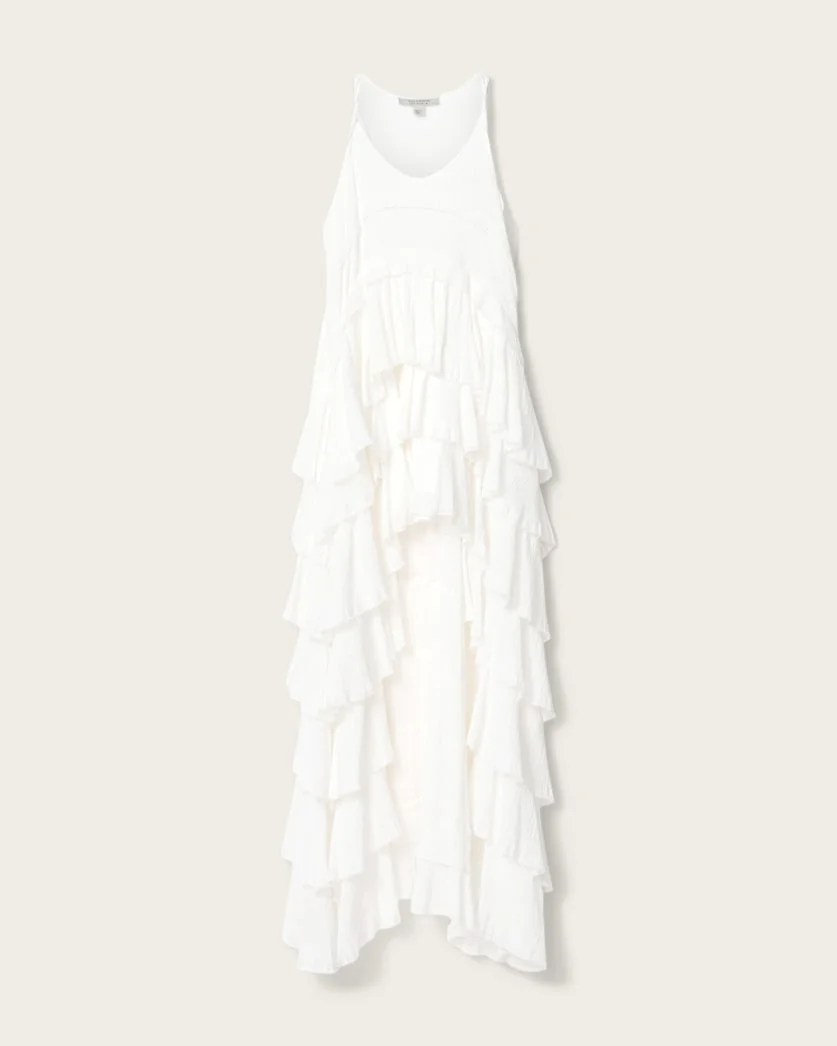 CAVARLY CREPE TIERED RUFFLE MAXI DRESS - 1