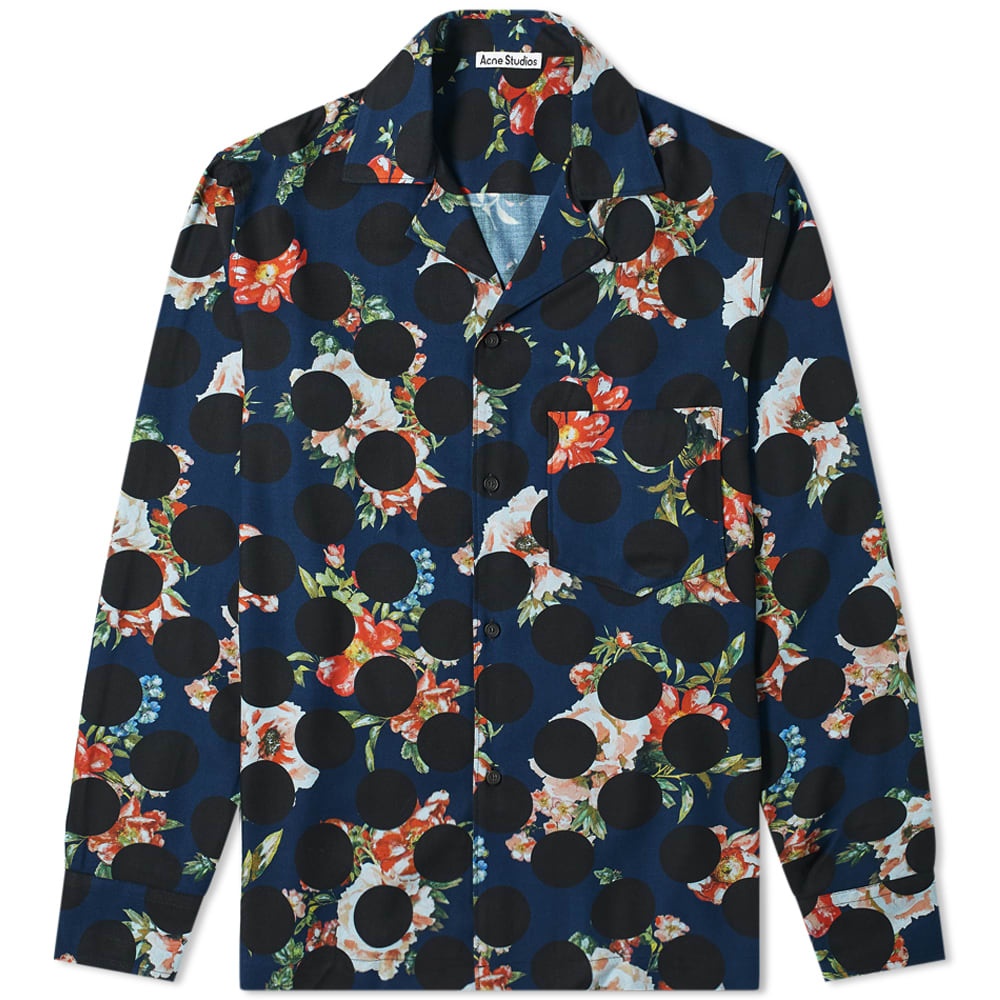 Acne Studios Simon Floral Polka Print Shirt - 1