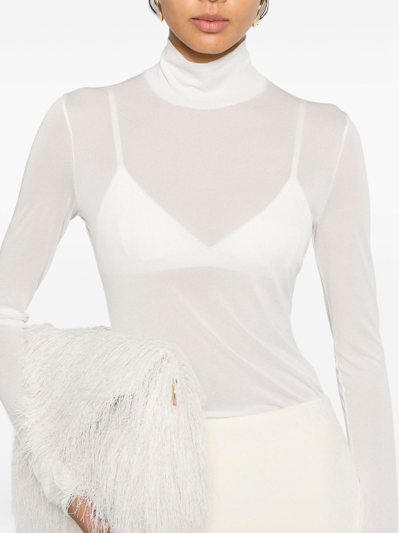 mock-neck long-sleeve top 5